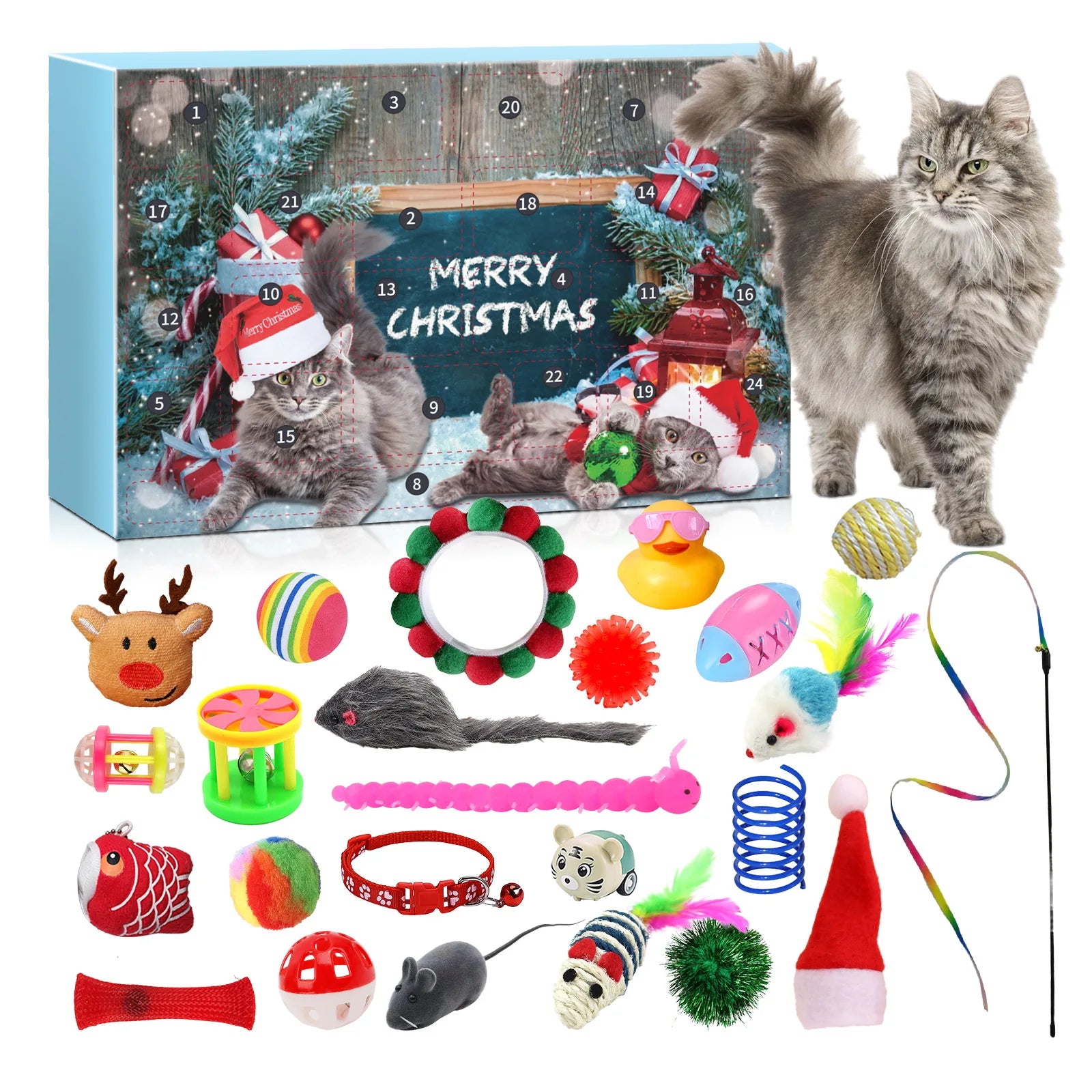 “Limited Edition Purr-Mas Calendar | Daily Cat Toys & Holiday Fun for Kitties”